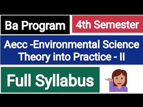 AECC Environmental Science Full Syllabus Ba Program 4th