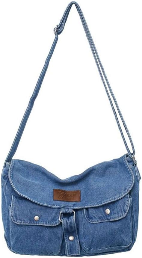 Kukuzhu Messenger Bag For Women Men Canvas Crossbody Bag With Pockets Vintage Hobo Bag Aesthetic