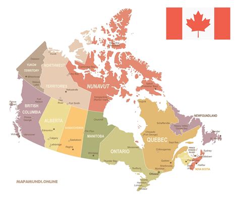 Mapa Politico De Canada