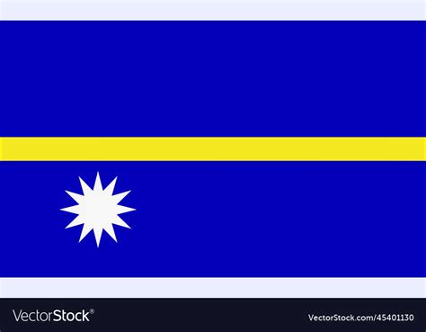 Nauru flag design Royalty Free Vector Image - VectorStock