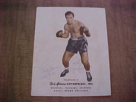 Rocky Marciano Signed X Photo