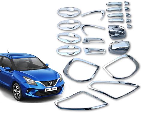 Car Saaz Exterior Chrome Accessories Combo For Baleno Type