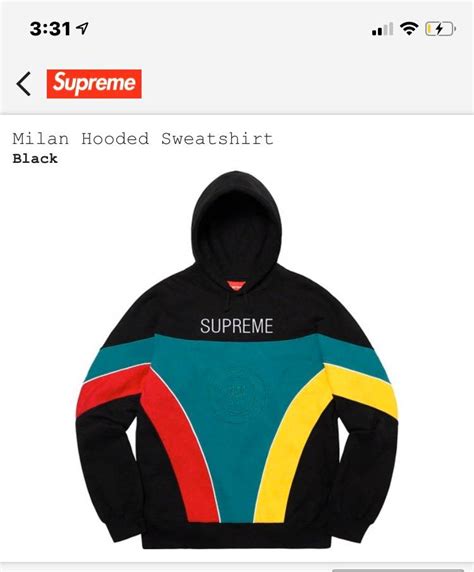 Supreme Supreme Milan Hooded Sweatshirt Black Grailed