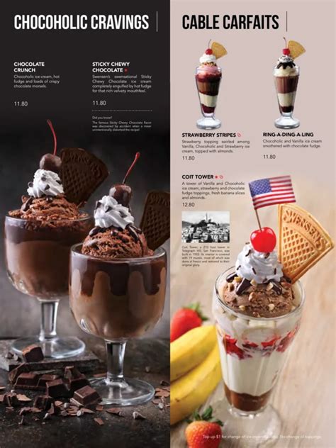 Swensens Menu Singapore Updated Prices