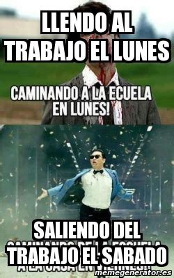 Meme Personalizado Llendo Al Trabajo El Lunes Saliendo Del Trabajo El