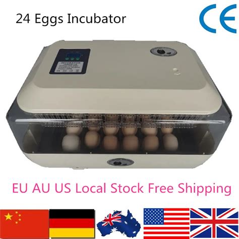 24 Digital Clear Egg Turning Incubator Hatcher Precise Temperature