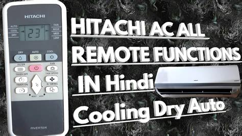 How To Use Hitachi Ac Remote Dc Inverter Functions 3star Working In Hindi Cooling Dry Timer In