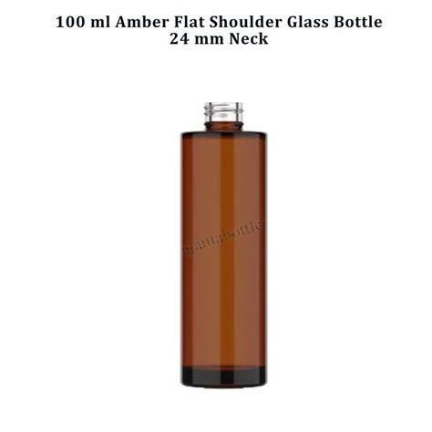 Ml Flat Shoulder Amber Glass Bottle At Rs Piece Amber