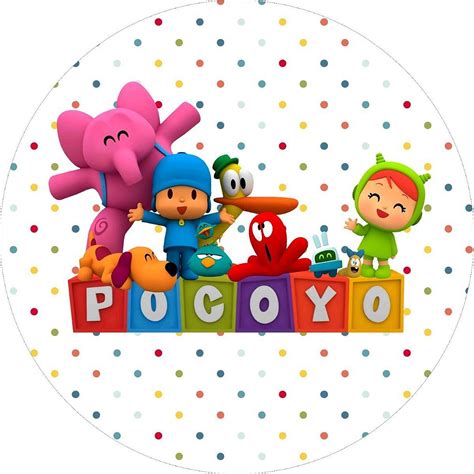 Painel Redondo Tecido Sublimado D Pocoyo Frd Felicit