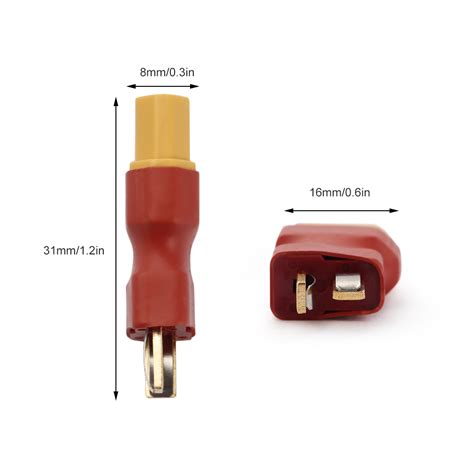 Xt60 Female To T Dean Male Plug Conversion Connector For Battery And Charger Control Aircraft