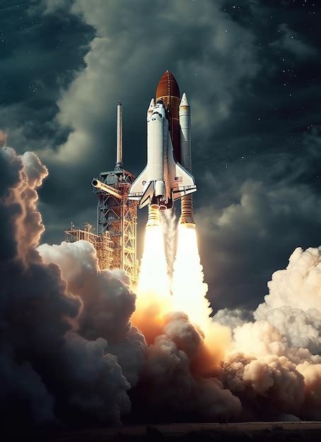 Premium Ai Image A Space Shuttle Taking Off In The Sky