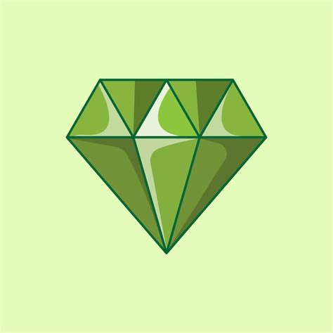 Premium Vector | Green Diamond Game Item