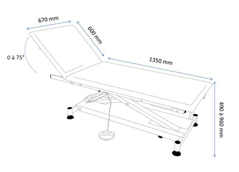 Divan d examen électrique Roye 2 plans 1 moteur Vog Médical