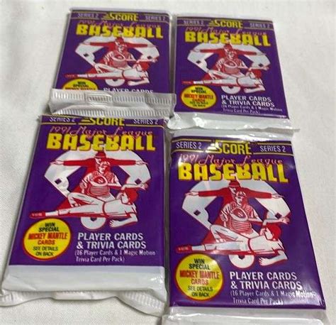 4 1991 Major League Baseball Cards Sealed Metzger Property Services LLC