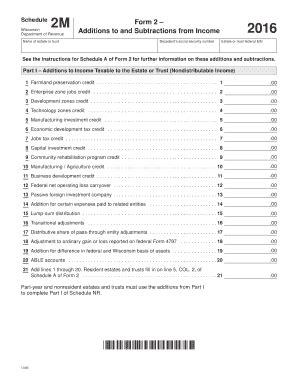 Fillable Online Revenue Wi I Wisconsin Schedule M Form