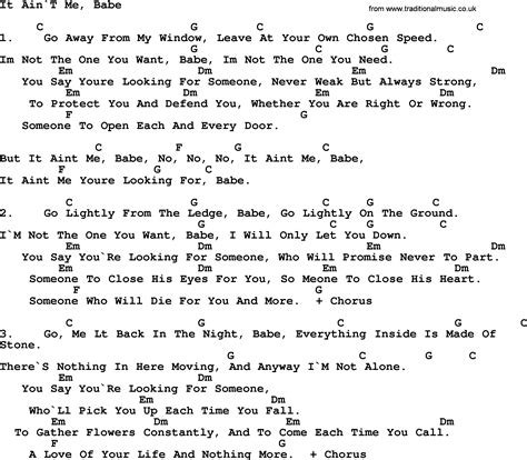 It Aint Me Babe Guitar Chords