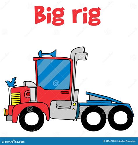 Cartoon Big Rig Of Vector Stock Vector Illustration Of Design