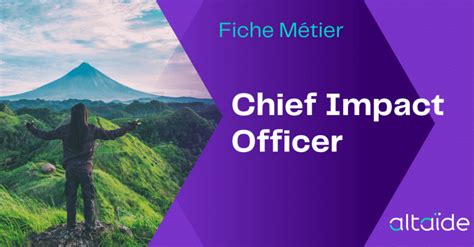 Chief Impact Officer Fiche M Tier Salaire Recrutement Alta De