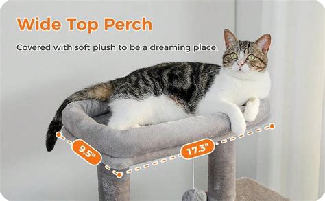 Pequlti 54 Cat Tree For Large Cats Tall Cat Tower With Cozy Cat