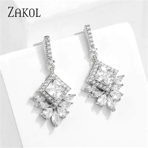 Zirconia Drop Earrings Thedownliners Store