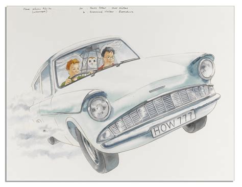 Harry Potter Flying Car Drawing