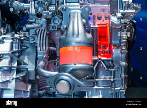 Modern Hybrid Car Engine Concept Stock Photo Alamy