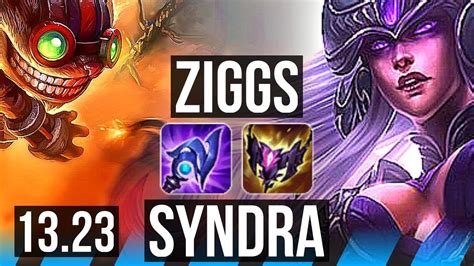 ZIGGS Vs SYNDRA MID 6 0 4 2 0M Mastery 500 Games Dominating