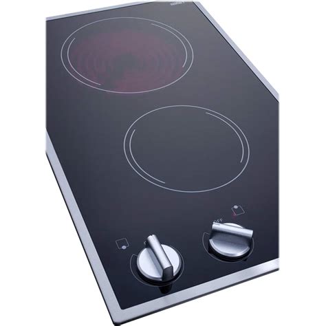 Summit Appliance 12 Built In Electric Cooktop With 2 Burners And Residual Heat Indicator Black