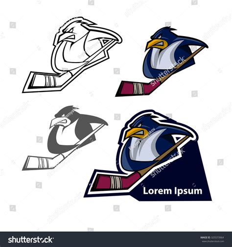 Penguin Mascot Sport Team Logo Hockey Stock Illustration 325573964 ...