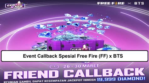 Event Callback Spesial Free Fire Ff X Bts Esportsku