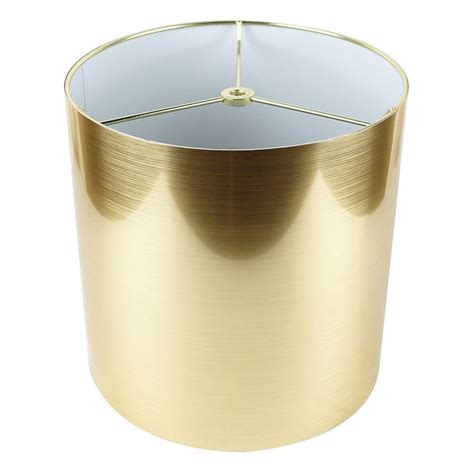 Classic 10 Drum Lamp Shade In Gold And White