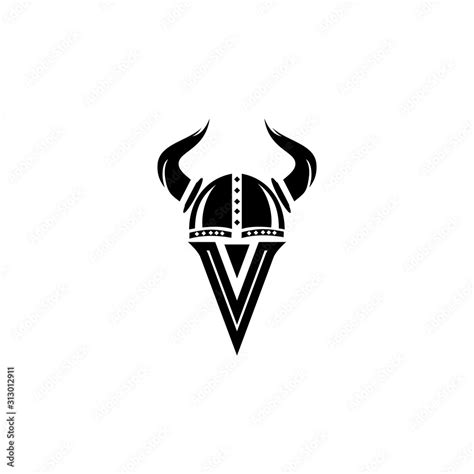 Viking warrior logo design vector illustration Stock Vector | Adobe Stock