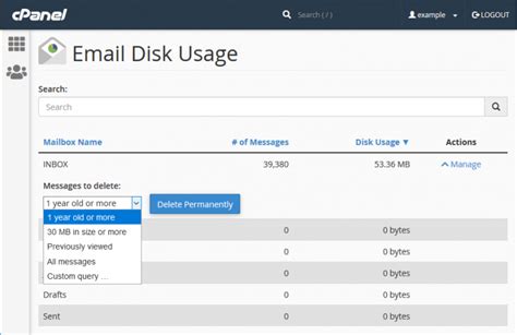 Managing Email Disk Space Usage Via Cpanel Catalyst