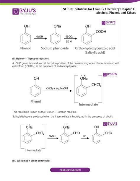 NCERT Solutions For Class 12 Chemistry Chapter 11 Alcohols Phenols And