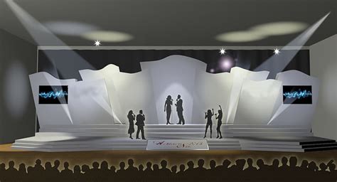 Abstract stage backdrop design V2 3D model | CGTrader