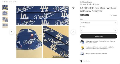 Dodgers: The Best Affordable LA-Themed Face Masks for Sale on Etsy - LA ...