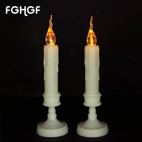 2pcs Battery Operated Led Taper Candle Flameless Wholesale Votive