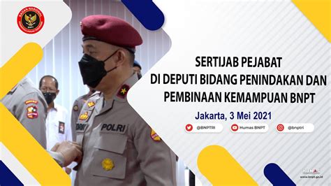 Sertijab Pejabat Di Deputi Bidang Penindakan Dan Pembinaan Kemampuan