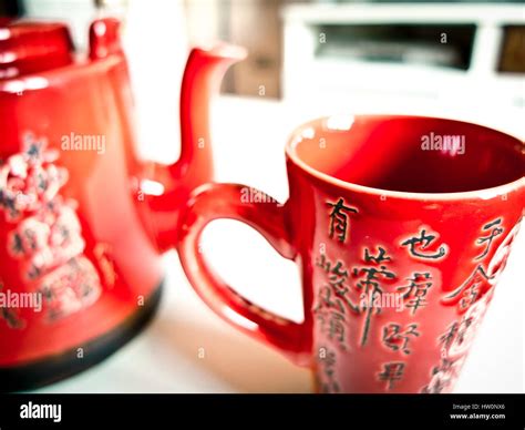 Teapot And Cup Detail Hi Res Stock Photography And Images Alamy