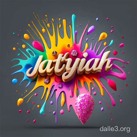 Vibrant Pink D Splash With Elegant Metallic Jatyiah Text Adorned With