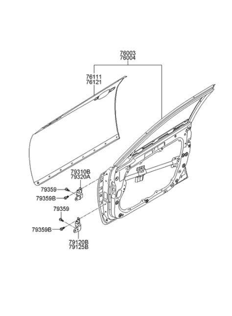 76004 3N000 Genuine Hyundai Panel Assembly Front Door RH