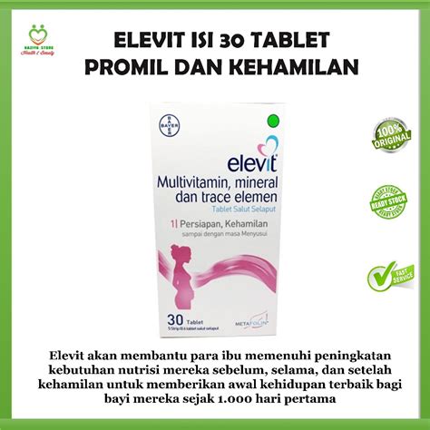 Jual Elevit Multivitamin Mineral Dan Trace Elemen Persiapan