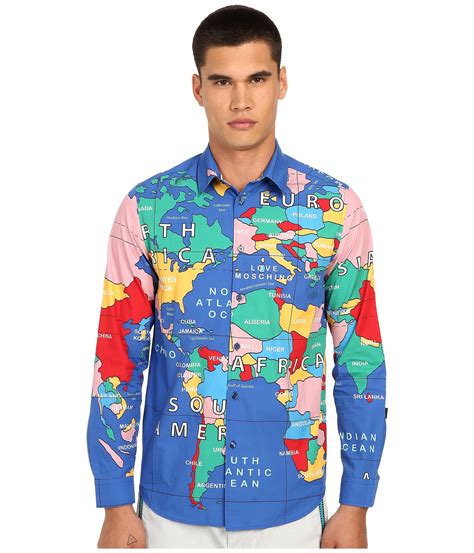 Lyst Love Moschino World Map Shirt For Men