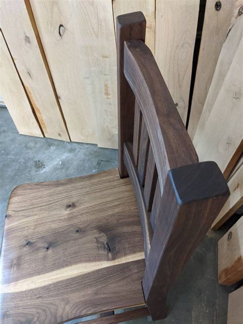 Buy Custom Made Walnut Wood Dining Chair Made To Order From Soda Creek