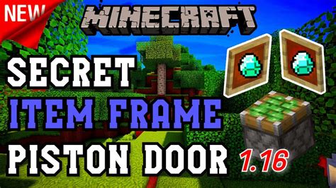 Easiest Secret Item Frame Piston Door Tutorial Minecraft Bedrock 116