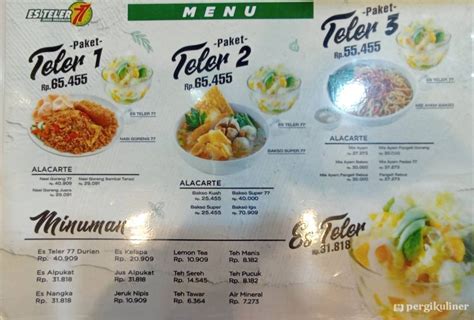 Selalu Diperbarui Menu Es Teler 77 Bubutan Surabaya