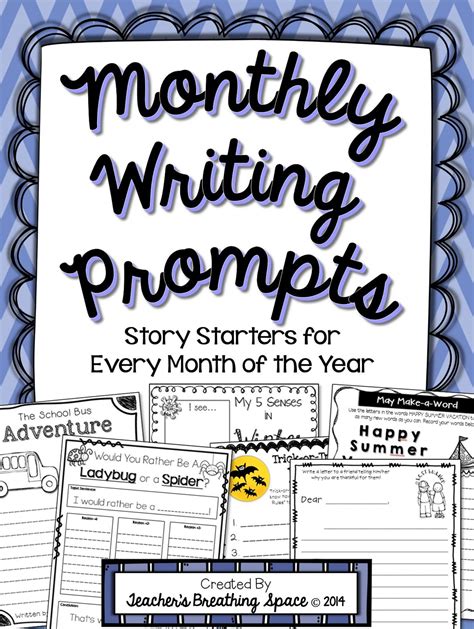 Monthly Writing Prompts Story Starters For Every Month Of The Year Writing Prompts 2nd