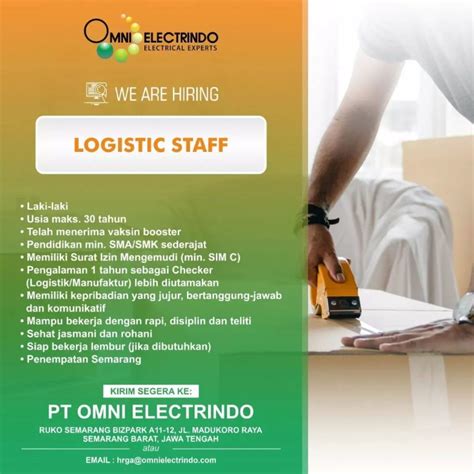 Lowongan Kerja Logistic Staff Di Pt Omni Electrindo Semarang