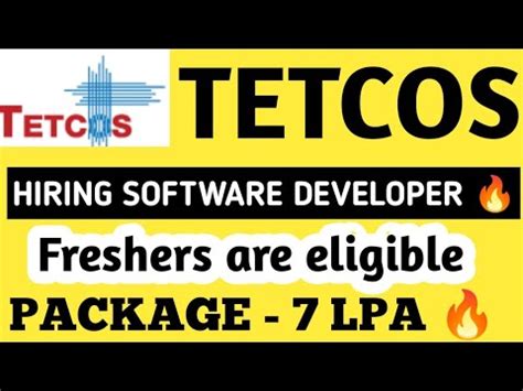 TETCOS Hiring Software Developer Salary Package 7 Lakhs Freshers Are