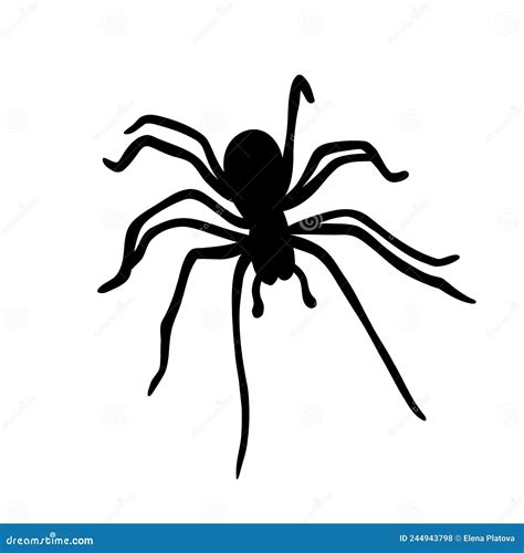 Spider Silhouette Tarantula Icon Stock Vector Illustration Of Danger